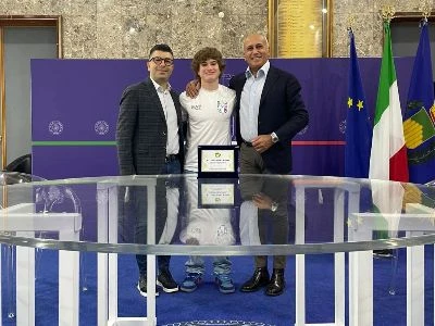 Cosenza, Caruso ha incontrato il giovane atleta Lorenzo Gubbini convocato alle Summer Deaflympics di Tokyo