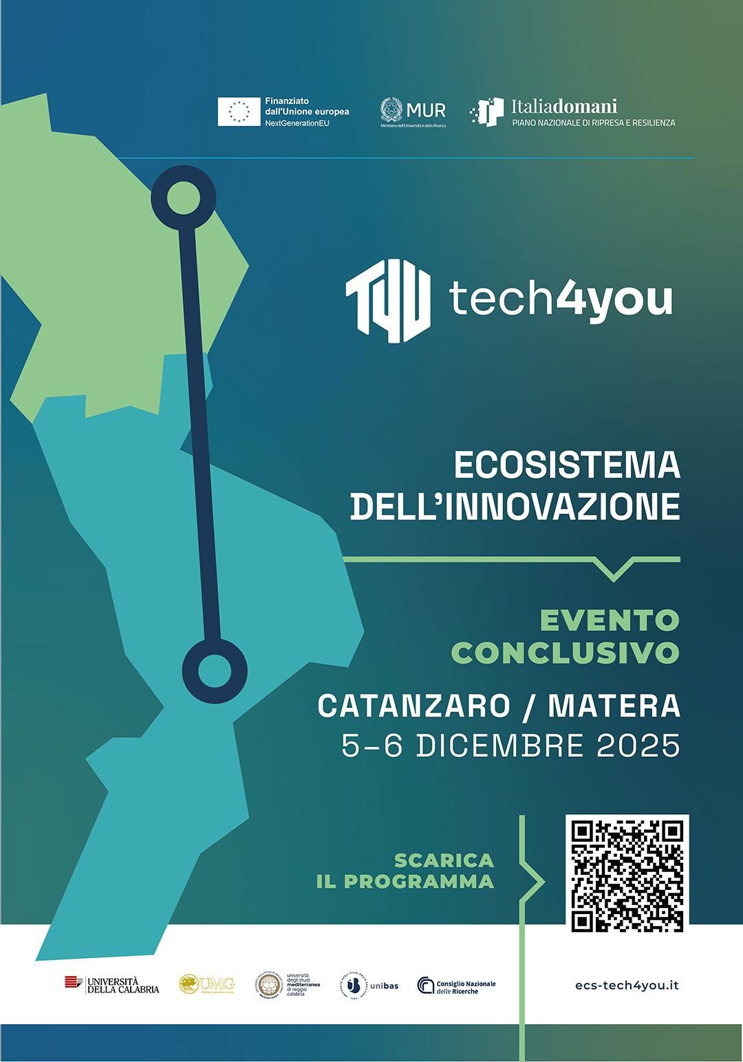 Tech4You presenta risultati e nuove prospettive: a Catanzaro due giornate dedicate all’innovazione sostenibile images Tech4You presenta risultati e nuove prospettive: a Catanzaro due giornate dedicate all’innovazione sostenibile