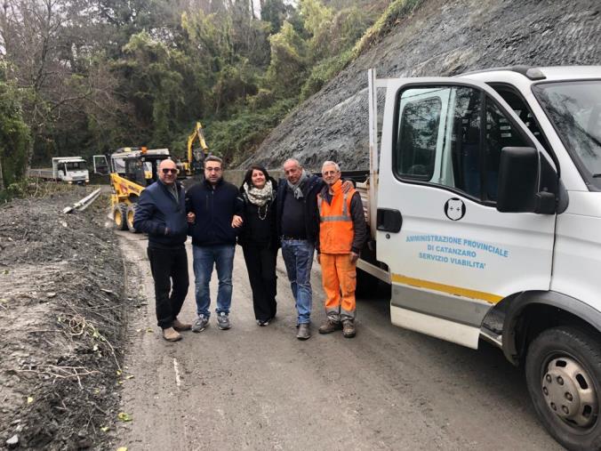images Gimigliano, riaperta al transito la Sp 40: il sindaco ringrazia la Provincia  