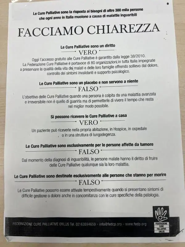images Sanità-Cure palliative, rinviato incontro di oggi previsto in Regione: "Speriamo che la Regione adempia"