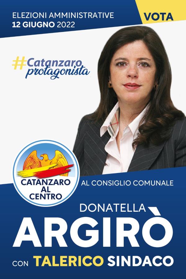 Comunali Catanzaro, la candidata Donatella Argirò (Catanzaro al centro): "Io tra la gente con la gente"  images Comunali Catanzaro, la candidata Donatella Argirò (Catanzaro al centro): "Io tra la gente con la gente"