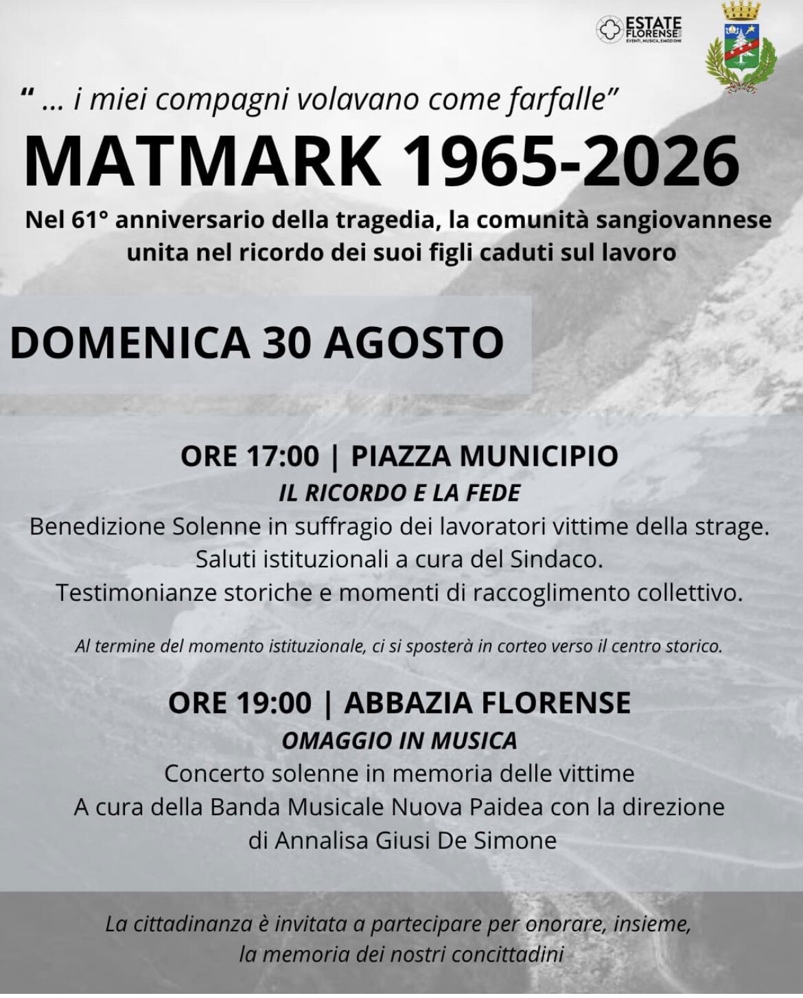 images San Giovanni in Fiore ricorda Mattmark: una ferita che non si dimentica