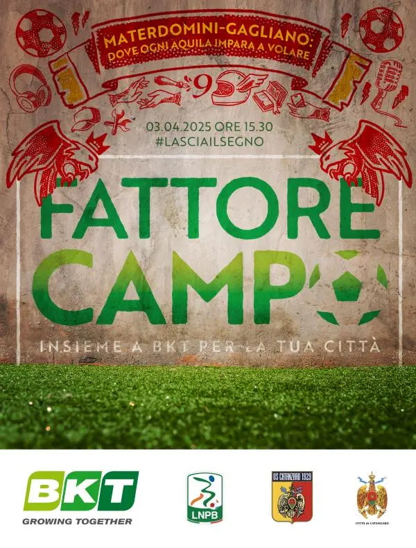Catanzaro e l'Us 1929 vincono il format BKT "Fattore campo": il 3 aprile l'inaugurazione a Mater Domini images Catanzaro e l'Us 1929 vincono il format BKT "Fattore campo": il 3 aprile l'inaugurazione a Mater Domini