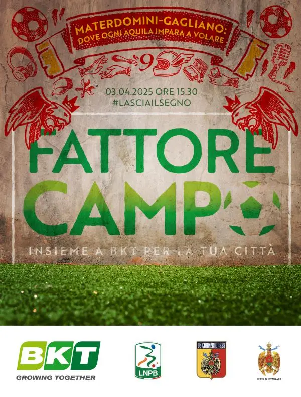 images Catanzaro e l'Us 1929 vincono il format BKT "Fattore campo": il 3 aprile l'inaugurazione a Mater Domini 
