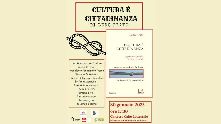 "Cultura è cittadinanza": a Lamezia la presentazione del libro di Ledo Prato  images "Cultura è cittadinanza": a Lamezia la presentazione del libro di Ledo Prato