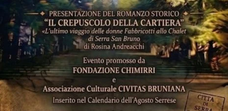 A Serra San Bruno la presentazione del romanzo “Crepuscolo della Cartiera”