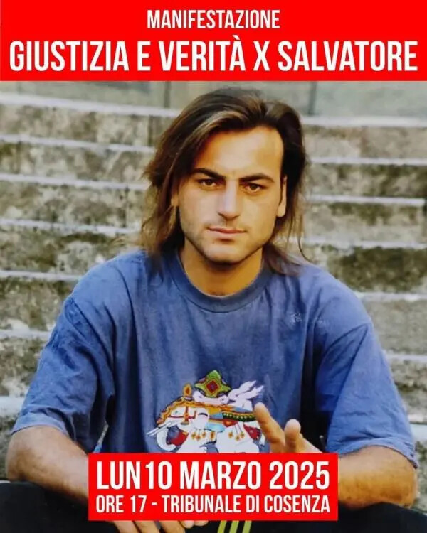 "Giustizia e verità per Salvatore", a Cosenza sit in per la morte sospetta del giovane ultrà images "Giustizia e verità per Salvatore", a Cosenza sit in per la morte sospetta del giovane ultrà
