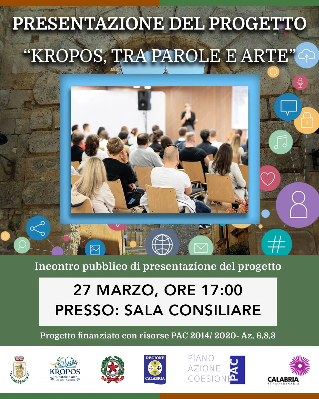 Cropani, domani la presentazione del progetto “KROPOS, tra parole e arte” 