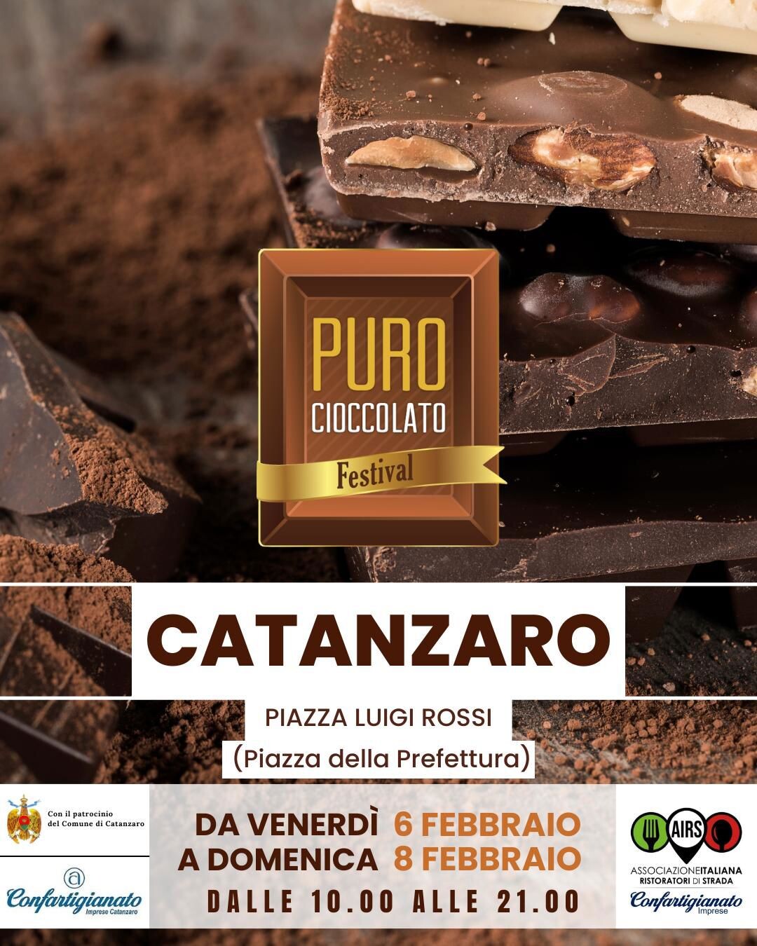 images Catanzaro ospita “Puro Cioccolato Festival”: in piazza Luigi Rossi 3 giorni dedicati all’eccellenza del gusto