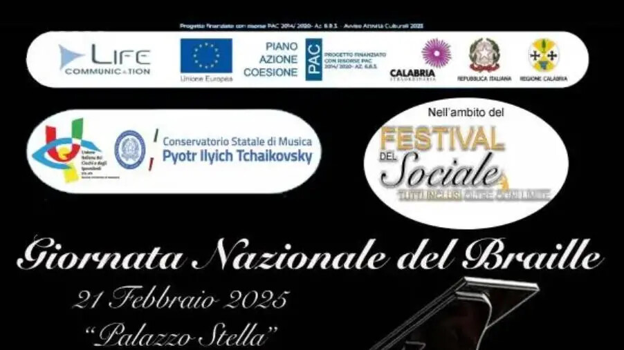 images Giornata nazionale del Braille, a Catanzaro il 21 febbraio un "Concerto al buio"