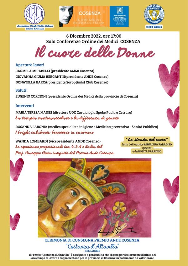 A Cosenza l'incontro “Il cuore delle donne” organizzato dall'Ammi images A Cosenza l'incontro “Il cuore delle donne” organizzato dall'Ammi