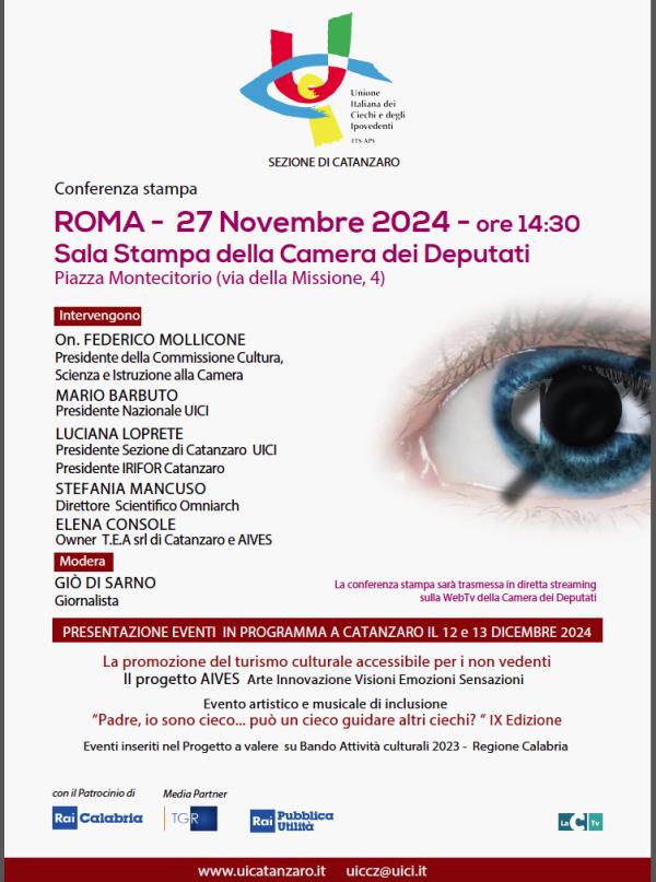 images L'Uici di Catanzaro presenta a Roma le iniziative in programma per la 66° Giornata Nazionale del Cieco 