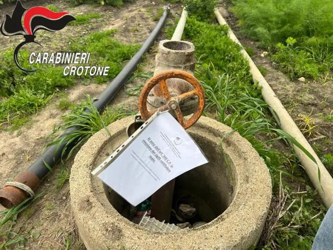 Controlli su terreni coltivati nel Crotonese, elevati 8 verbali e sigilli alle bocchette dell'acqua images Controlli su terreni coltivati nel Crotonese, elevati 8 verbali e sigilli alle bocchette dell'acqua