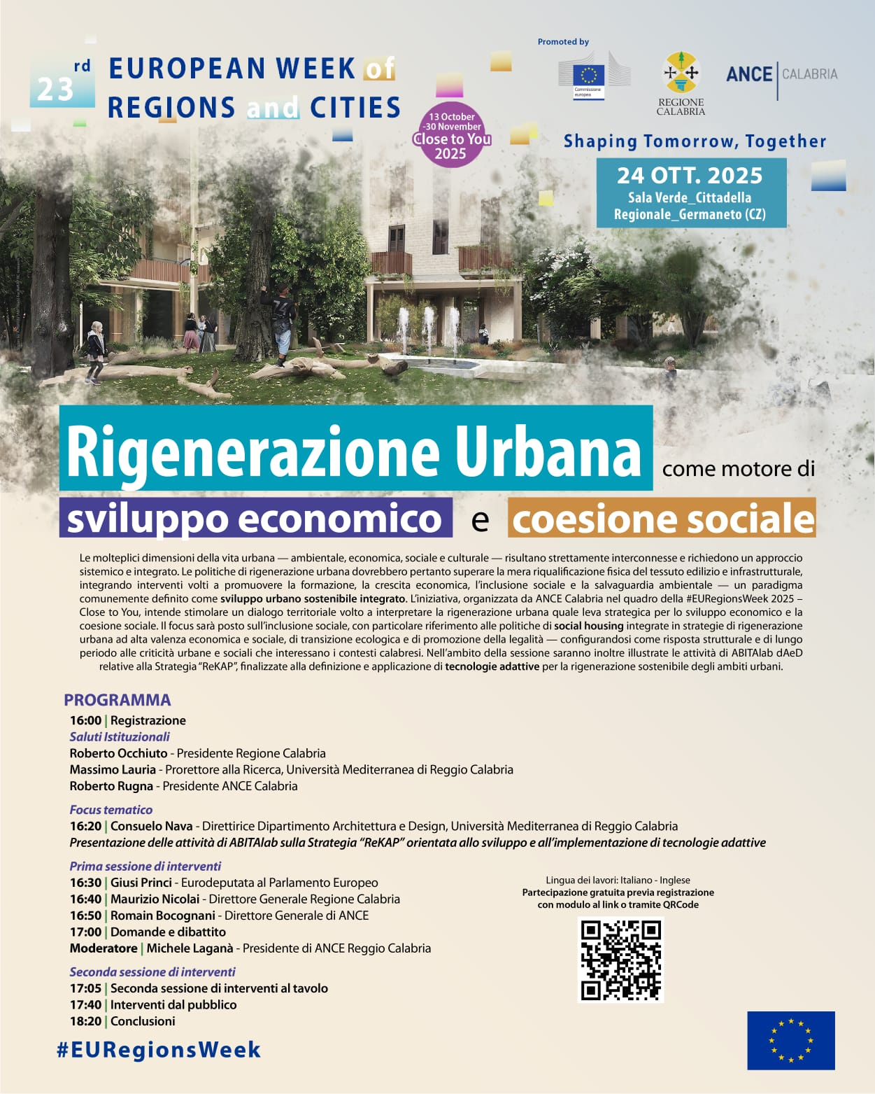 Rigenerazione urbana, sviluppo economico e coesione sociale: ANCE Calabria apre il dialogo tra istituzioni, imprese e università
