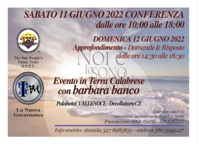 images "Noi è io sono la Nazione": l'11 e 12 giugno Barbara Banco ospite a Decollatura