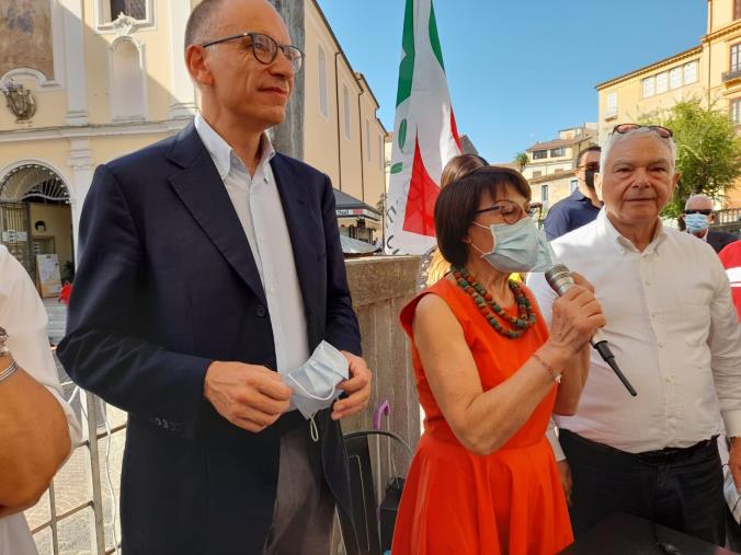 images Regionali. Enrico Letta (Pd) a Lamezia Terme per Amalia Bruni