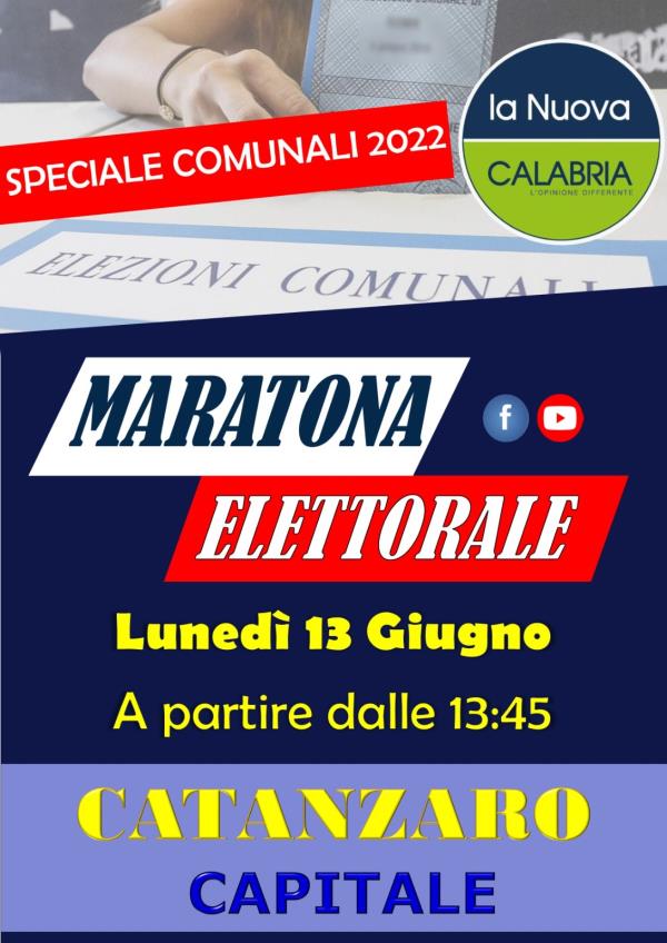 images Catanzaro Capitale: lunedì 13 giugno dalle 13.45 la maratona elettorale in diretta