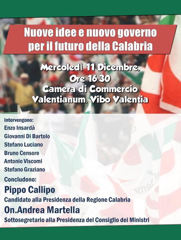 Elezioni regionali, Pippo Callipo scalda i motori: mercoledì a Vibo Valentia con il sottosegretario Martella images Elezioni regionali, Pippo Callipo scalda i motori: mercoledì a Vibo Valentia con il sottosegretario Martella