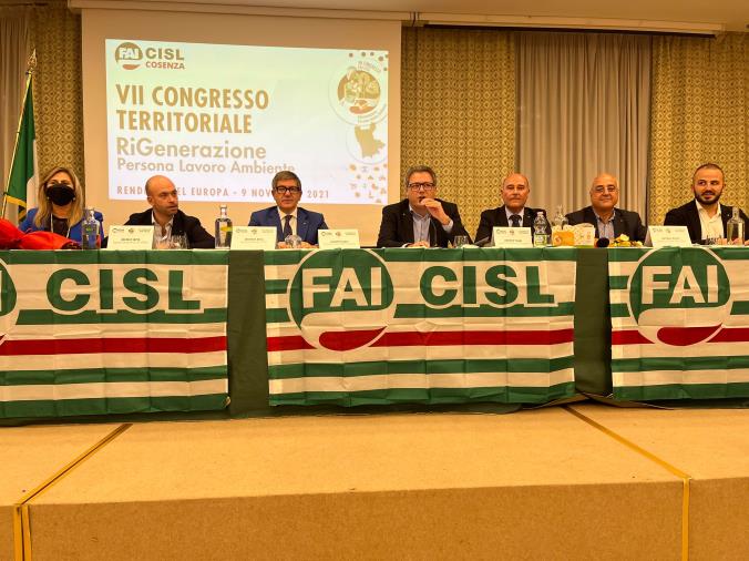 images Cosenza. VII Congresso Fai Cisl, Antonio Pisani confermato Segretario Generale