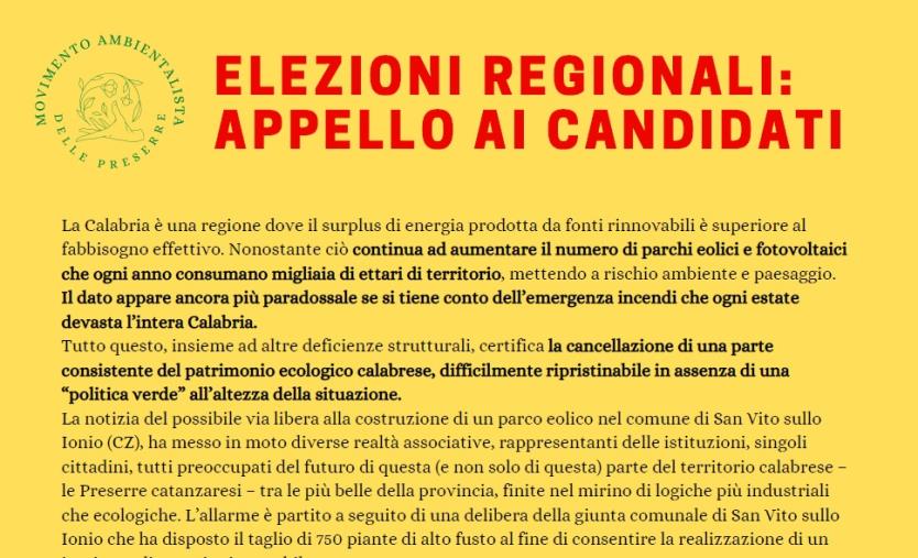 Preserre, basta parchi eolici: il manifesto del Movimento Ambientalista images Preserre, basta parchi eolici: il manifesto del Movimento Ambientalista