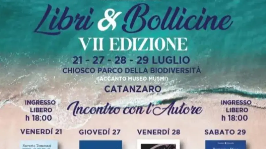 "Libri & Bollicine": 4 appuntamenti da non perdere nel Chiostro del Parco a Catanzaro images "Libri & Bollicine": 4 appuntamenti da non perdere nel Chiostro del Parco a Catanzaro