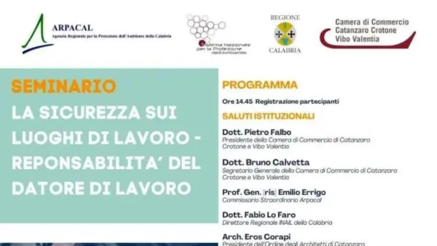 Sicurezza sui luoghi di lavoro, a Catanzaro un convegno sulle responsabilità del datore images Sicurezza sui luoghi di lavoro, a Catanzaro un convegno sulle responsabilità del datore