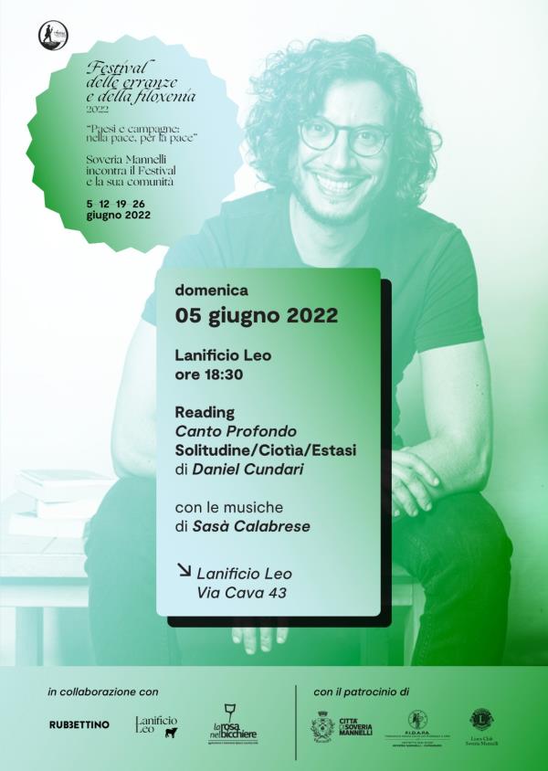 Festival delle Erranze e della Filoxenia, al via domenica 5 a Soveria Mannelli con il recital di Daniel Cundari images Festival delle Erranze e della Filoxenia, al via domenica 5 a Soveria Mannelli con il recital di Daniel Cundari