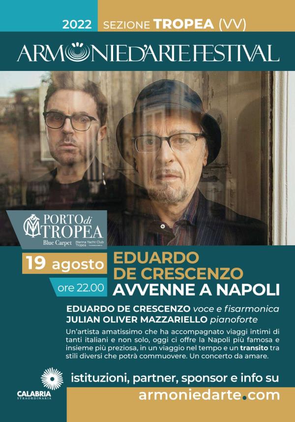 Tropea, Eduardo De Crescenzo ospite stasera al Festival "Armonie d'Arte" images Tropea, Eduardo De Crescenzo ospite stasera al Festival "Armonie d'Arte"