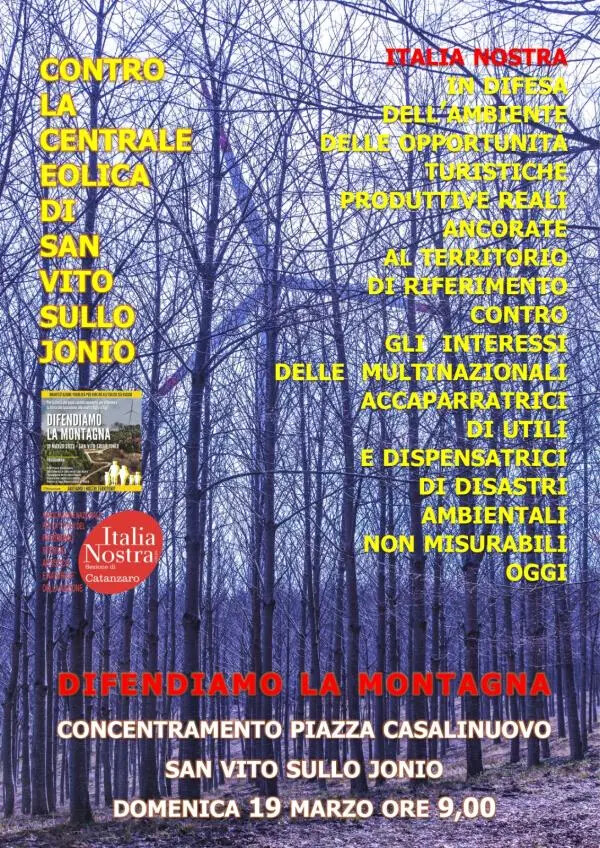 Contro la centrale eolica di San Vito sullo Jonio: il 19 marzo la manifestazione di Italia Nostra images Contro la centrale eolica di San Vito sullo Jonio: il 19 marzo la manifestazione di Italia Nostra