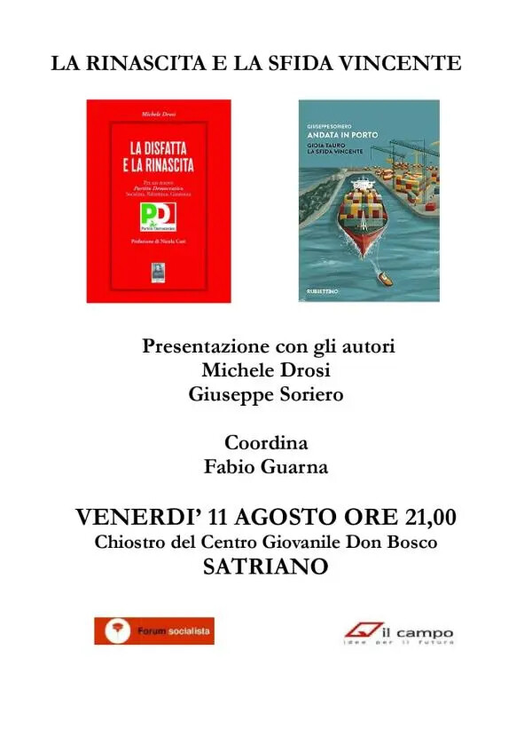 A Satriano la presentazione dei libri di Soriero e Drosi images A Satriano la presentazione dei libri di Soriero e Drosi