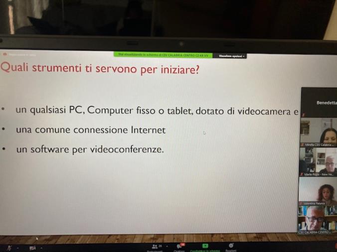 Incontro formativo online del Csv “Calabria Centro” sull’utilizzo delle piattaforme Zoom, GoToMeeting e Google Meet images Incontro formativo online del Csv “Calabria Centro” sull’utilizzo delle piattaforme Zoom, GoToMeeting e Google Meet