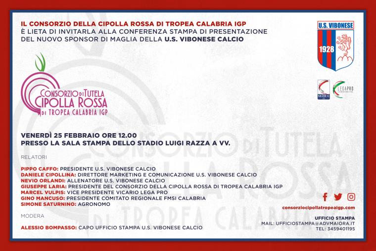 Vibonese Calcio, il Consorzio della cipolla rossa di Tropea diventa sponsor images Vibonese Calcio, il Consorzio della cipolla rossa di Tropea diventa sponsor