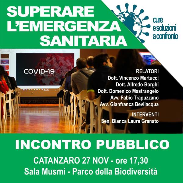 Catanzaro. “Superare l’emergenza sanitaria. Cure e soluzioni a confronto”: il 27 novembre un convegno al Musmi images Catanzaro. “Superare l’emergenza sanitaria. Cure e soluzioni a confronto”: il 27 novembre un convegno al Musmi