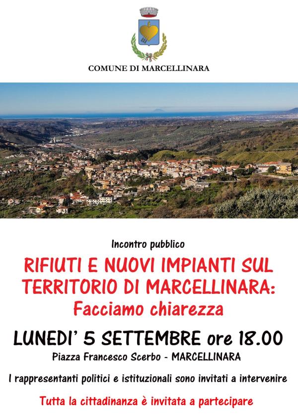 images Marcellinara, assemblea pubblica per l'impianto di produzione di CSS derivato dalla lavorazione dei rifiuti