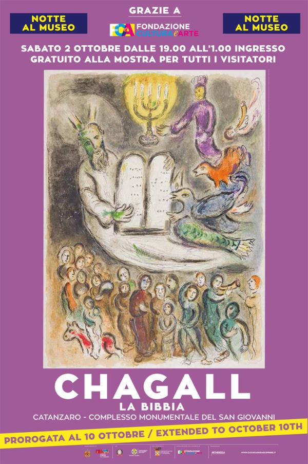 images Notte al Museo, ingresso gratuito per mostra "Chagall-La Bibbia" a Catanzaro