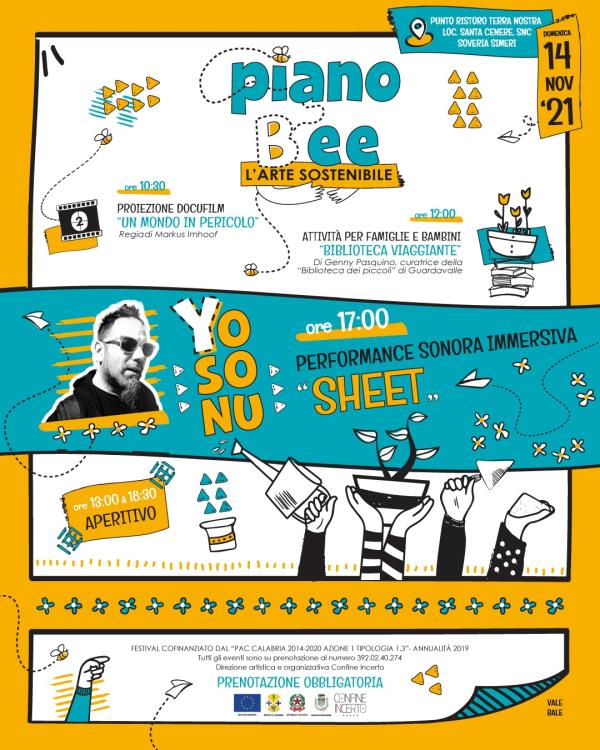 Soveria Simeri. Sensibilizzare sulle tematiche ambientali attraverso l'arte e la formazione: domenica 14 novembre comincia il "Piano Bee" images Soveria Simeri. Sensibilizzare sulle tematiche ambientali attraverso l'arte e la formazione: domenica 14 novembre comincia il "Piano Bee"