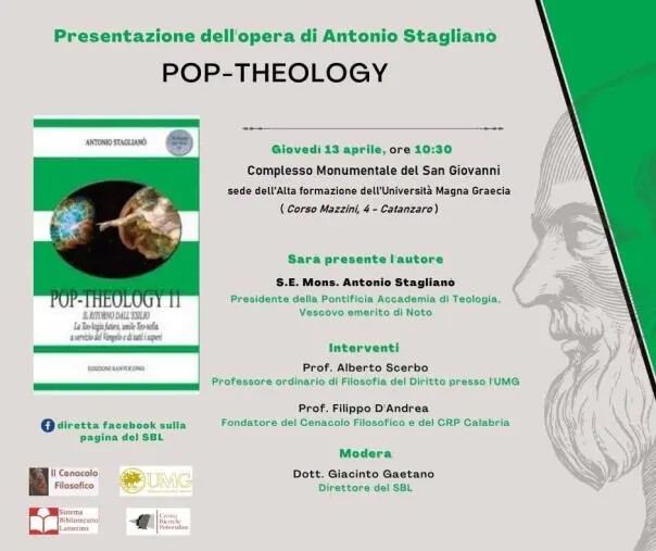 Teologia e musica, giovedì a Catanzaro in scena la “Pop-Theology” di monsignor Staglianò images Teologia e musica, giovedì a Catanzaro in scena la “Pop-Theology” di monsignor Staglianò