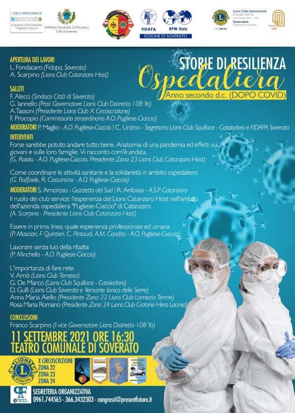 images Sabato a Soverato “Storie di resilienza ospedaliera” con il dottore Giuseppe Raiola
