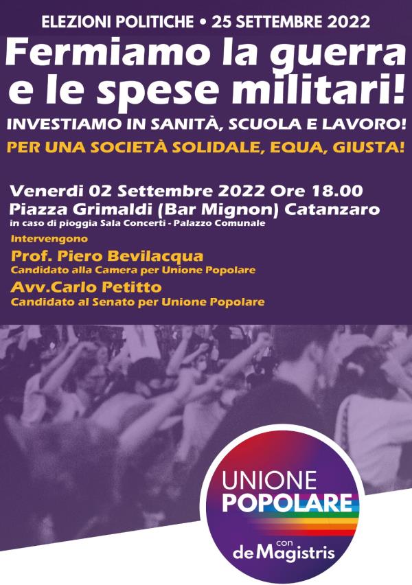 Politiche 2022, venerdì la presentazione dei candidati alla Camera e Senato di Unione popolare images Politiche 2022, venerdì la presentazione dei candidati alla Camera e Senato di Unione popolare