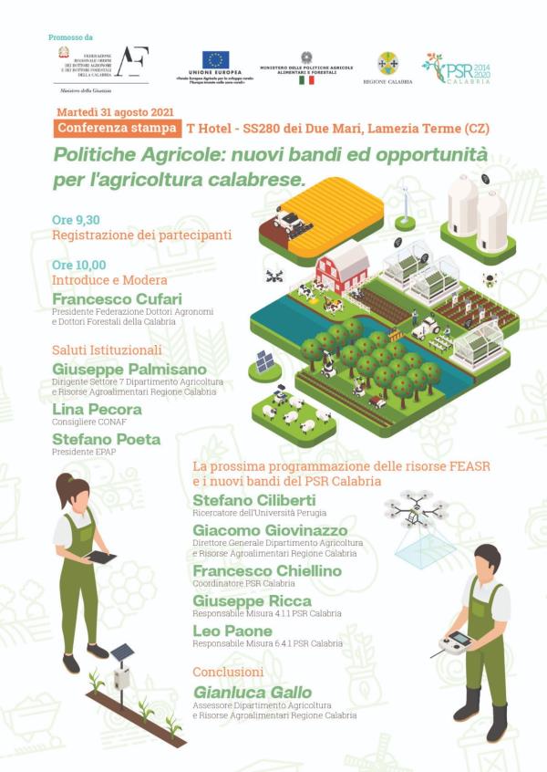 Nuovi bandi del PSR Calabria e della prossima programmazione delle risorse FEASR: domani la presentazione images Nuovi bandi del PSR Calabria e della prossima programmazione delle risorse FEASR: domani la presentazione