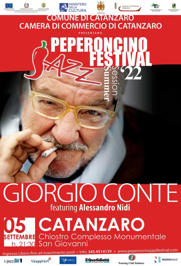 Peperoncino jazz festival, il 5 settembre a Catanzaro concerto di Giorgio Conte images Peperoncino jazz festival, il 5 settembre a Catanzaro concerto di Giorgio Conte