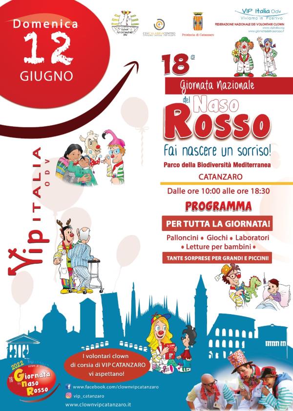 images Domenica il Parco della biodiversità di Catanzaro si colora di sorrisi con la XVIII edizione della giornata del "Naso rosso"