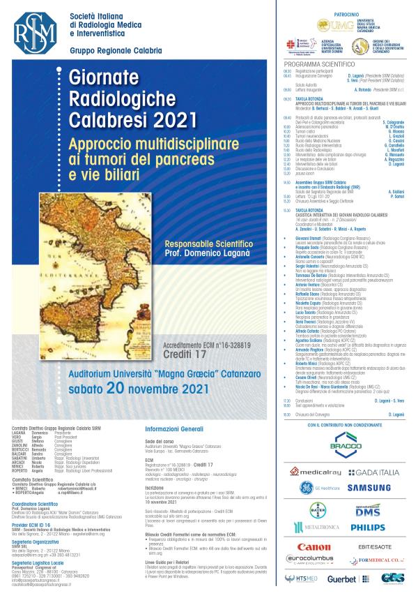 Il 20 novembre si terrà la VI edizione delle “Giornate Radiologiche Calabresi 2021”: il 16 la presentazione images Il 20 novembre si terrà la VI edizione delle “Giornate Radiologiche Calabresi 2021”: il 16 la presentazione