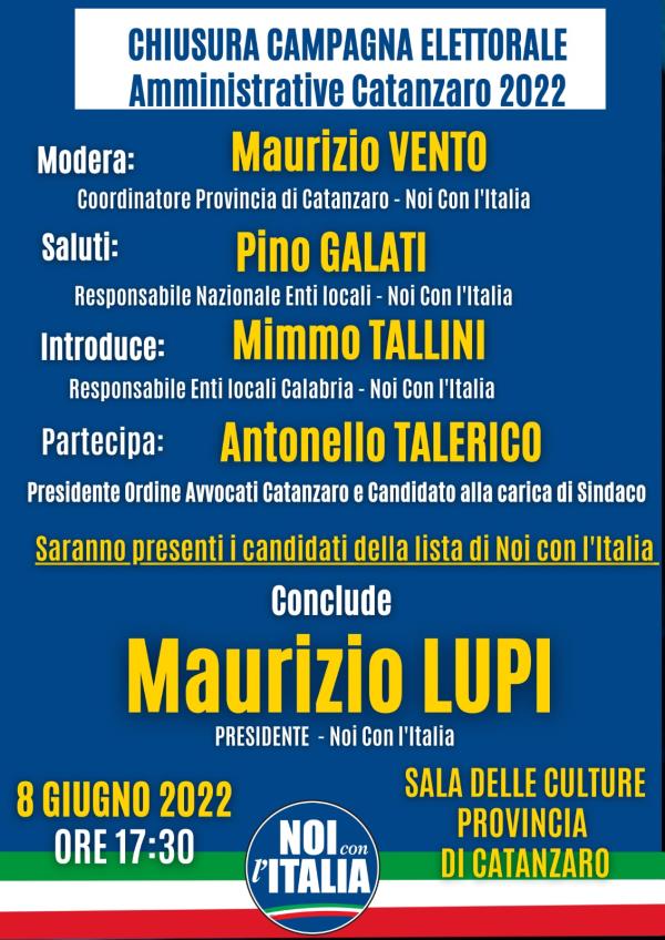 images Comunali, domani Maurizio Lupi a Catanzaro a sostegno di Antonello Talerico