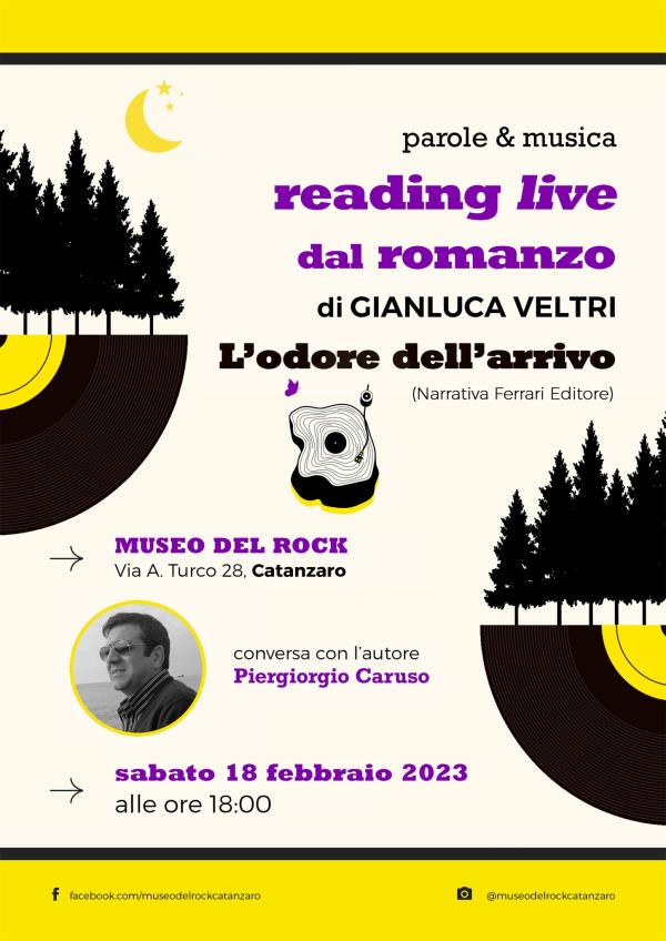 Domani al Museo del Rock di Catanzaro Gianluca Veltri presenta il suo ultimo libro “L’odore dell’arrivo” images Domani al Museo del Rock di Catanzaro Gianluca Veltri presenta il suo ultimo libro “L’odore dell’arrivo”