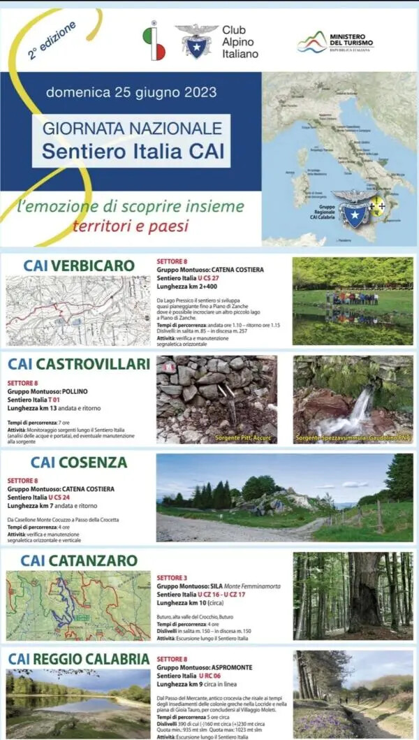 Giornata Nazionale Sentiero Italia CAI: in Calabria 32 tappe tra i Parchi di ogni provincia images Giornata Nazionale Sentiero Italia CAI: in Calabria 32 tappe tra i Parchi di ogni provincia