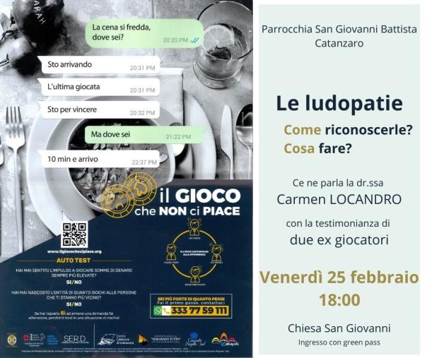 images Conoscere e affrontare la ludopatia, venerdì esperti a confronto nella parrochia San Giovanni di Catanzaro