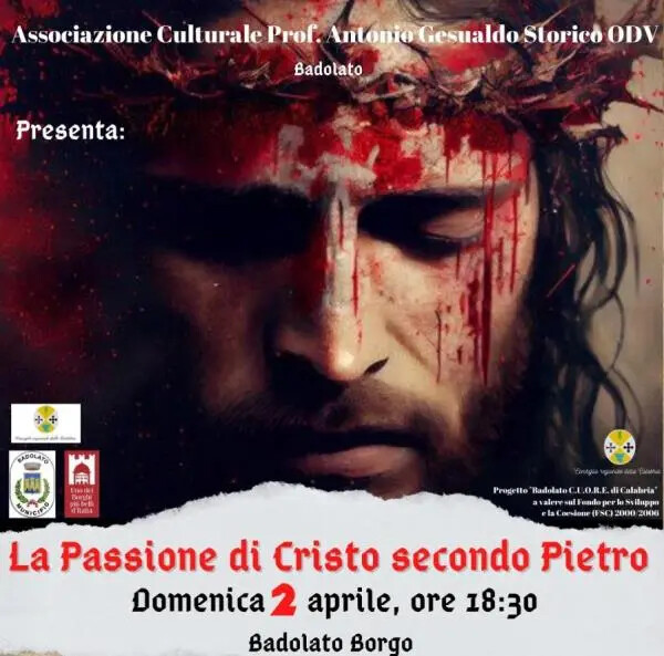 images A Badolato tutto pronto per la commedia la “Passione di Cristo secondo Pietro” su testi di Ulderico Nisticò