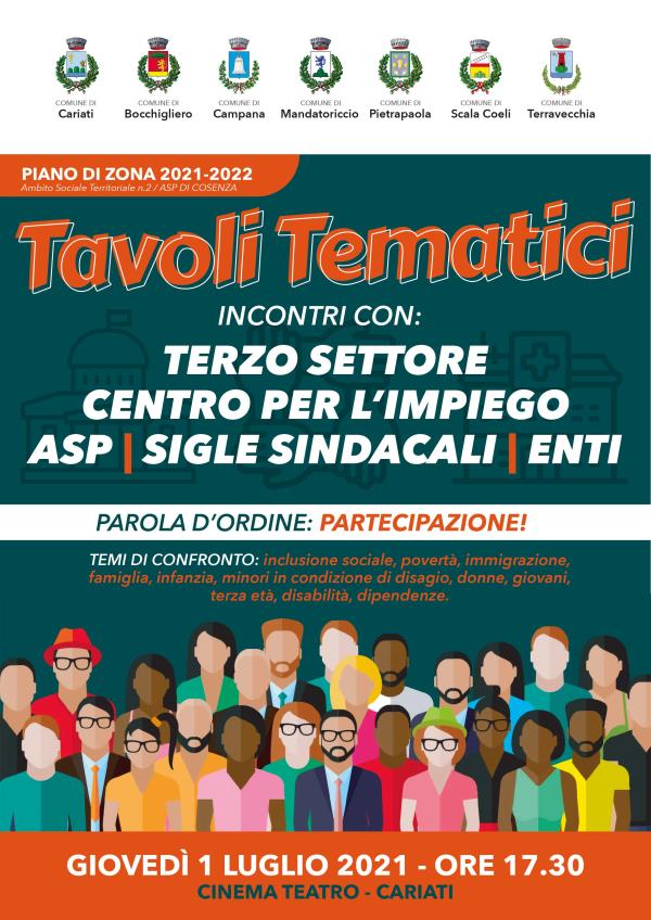 Cariati. Piano di zona, giovedì il primo tavolo tematico in nome della partecipazione images Cariati. Piano di zona, giovedì il primo tavolo tematico in nome della partecipazione