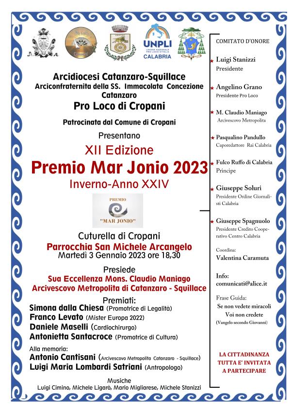 images 'Premio Mar Jonio 2023' a Cropani: ecco a chi verrà assegnato  